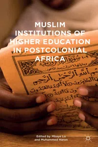 Muslim Institutions of Higher Education in Postcolonial Africa_cover