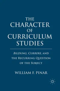 The Character of Curriculum Studies_cover