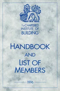 Chartered Institute of Building Handbook and Members List 1996_cover