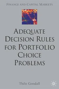 Adequate Decision Rules for Portfolio Choice Problems_cover