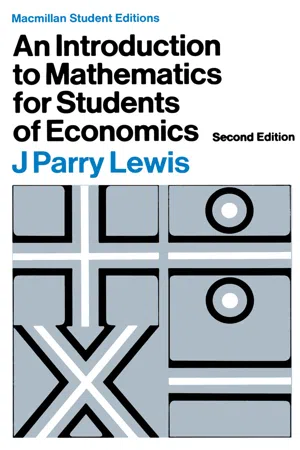 Introduction to Mathematics for Students of Economics