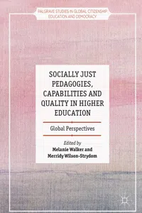 Socially Just Pedagogies, Capabilities and Quality in Higher Education_cover