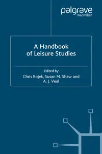 A Handbook of Leisure Studies_cover