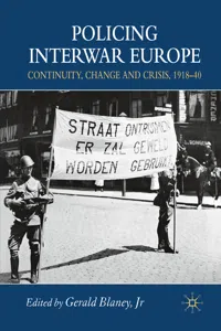 Policing Interwar Europe_cover