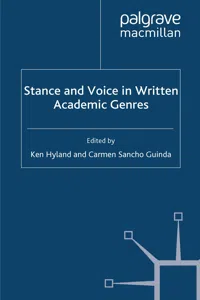 Stance and Voice in Written Academic Genres_cover