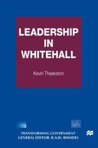 Leadership in Whitehall_cover