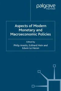 Aspects of Modern Monetary and Macroeconomic Policies_cover