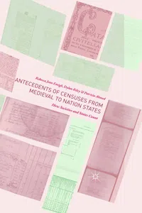 Antecedents of Censuses from Medieval to Nation States_cover