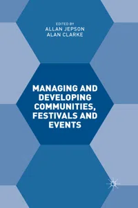 Managing and Developing Communities, Festivals and Events_cover