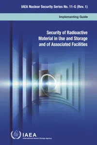 Security of Radioactive Material in Use and Storage and of Associated Facilities_cover