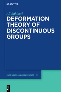 Deformation Theory of Discontinuous Groups_cover