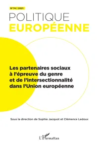 Les partenaires sociaux à l'épreuve du genre et de l'intersectionnalité dans l'Union européenne_cover