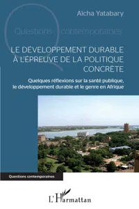 Le développement durable à l'épreuve de la politique concrète_cover