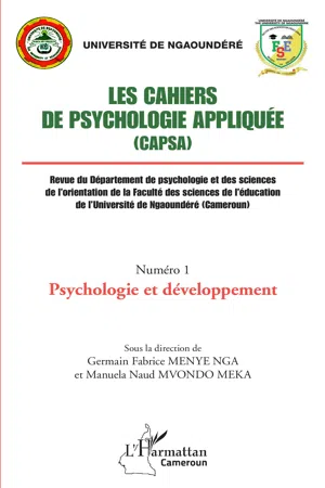 Les Cahiers de psychologie appliquée (CAPSA) Numéro 1