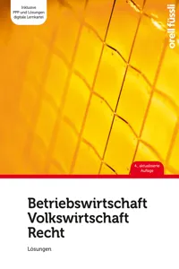 Betriebswirtschaft / Volkswirtschaft / Recht – Lösungen_cover