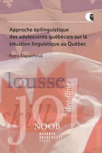 Approche épilinguistique des adolescents québécois sur la situation linguistique au Québec_cover