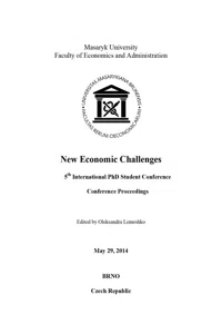 New Economic Challenges – 5th International PhD Student Conference_cover