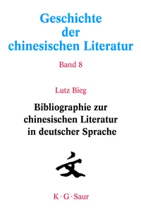 Bibliographie zur chinesischen Literatur in deutscher Sprache_cover