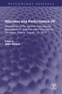 Attention and Performance VII_cover