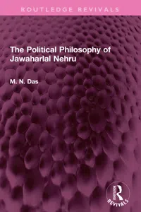 The Political Philosophy of Jawaharlal Nehru_cover