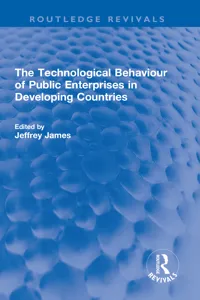 The Technological Behaviour of Public Enterprises in Developing Countries_cover