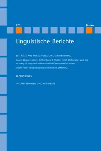 Linguistische Berichte Heft 270_cover