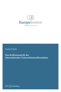 Das Kollisionsrecht der internationalen Unternehmensübernahme_cover