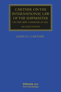 Cartner on the International Law of the Shipmaster_cover