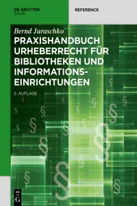 Praxishandbuch Urheberrecht für Bibliotheken und Informationseinrichtungen_cover