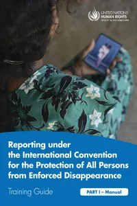 Reporting Under the International Convention for the Protection of All Persons From Enforced Disappearance_cover