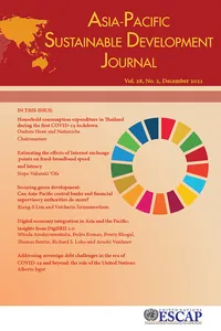 Asia-Pacific Sustainable Development Journal 2021, Issue No. 2_cover