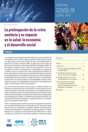 La prolongación de la crisis sanitaria y su impacto en la salud, la economía y el desarrollo social