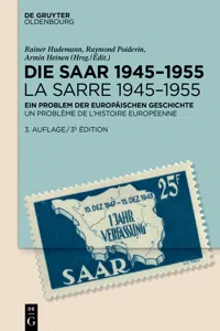 Die Saar 1945–1955 / La Sarre 1945–1955_cover