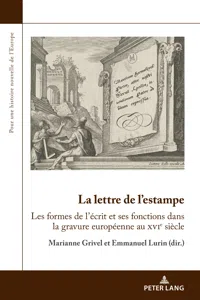 La lettre de l'estampe_cover