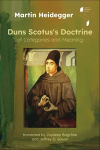 Duns Scotus's Doctrine of Categories and Meaning_cover