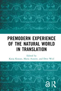 Premodern Experience of the Natural World in Translation_cover