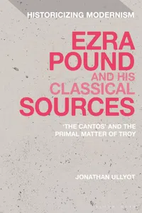 Ezra Pound and His Classical Sources_cover