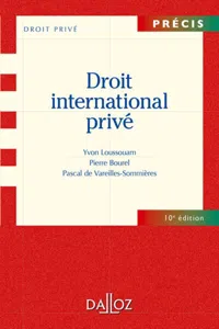 Droit international privé. 10e éd._cover