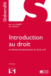 Introduction au droit et thèmes fondamentaux du droit civil. 18e éd._cover