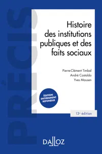 Histoire des institutions publiques et des faits sociaux. 13e éd._cover