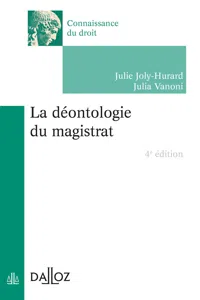 déontologie du magistrat. 4e éd._cover