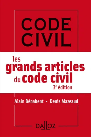 Les grands articles du Code civil. 3e éd.