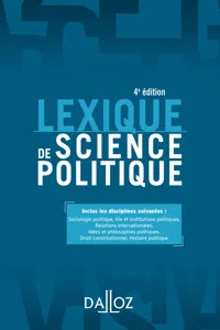 Lexique de science politique. Vie et institutions politiques. 4e éd._cover