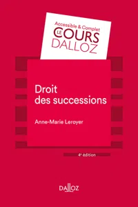 Droit des successions. 4e éd._cover