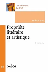 Propriété littéraire et artistique. 5e éd._cover