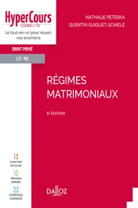 Régimes matrimoniaux. 6e éd._cover