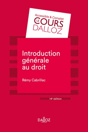 Introduction générale au droit. 14e éd.