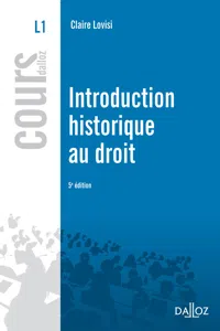 Introduction historique au droit. 5e éd._cover