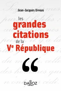 Les grandes citations de la Ve République_cover