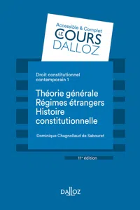 Droit constitutionnel contemporain 1. Théorie générale - Les régimes étrangers - Histoire. 11e éd. -_cover